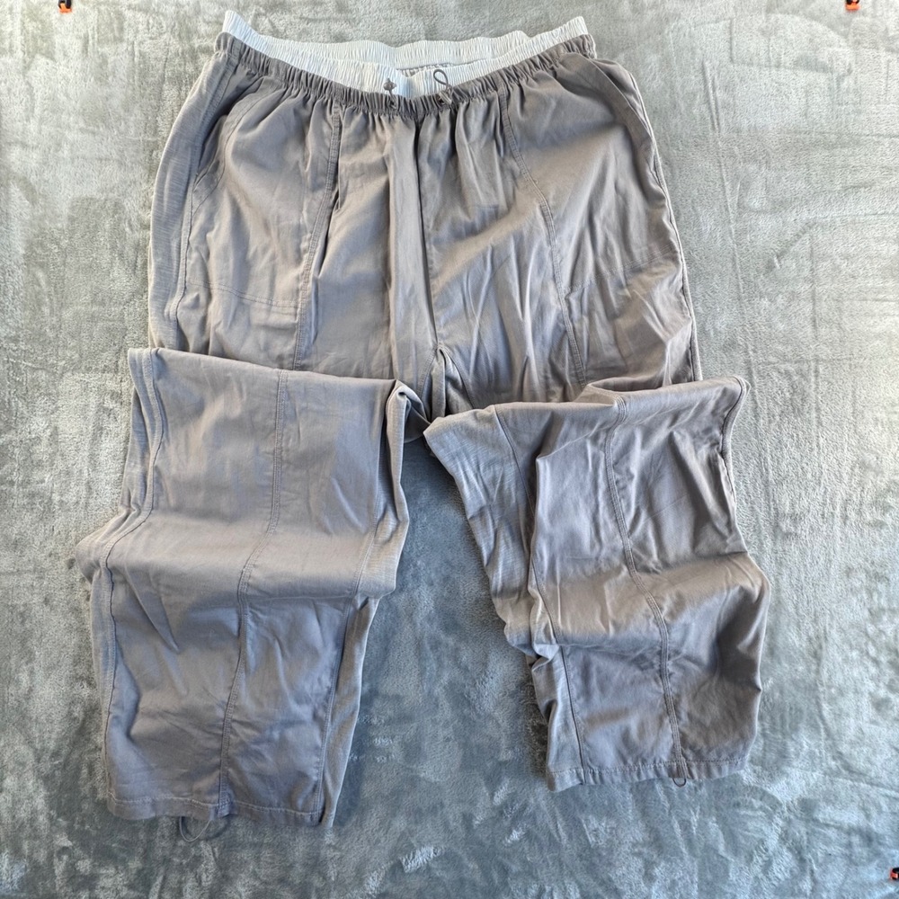 Anthropologie Daily Practice Jogger Pants Womens XL Tan Baggy Wide Athleisure - Picture 2 of 14